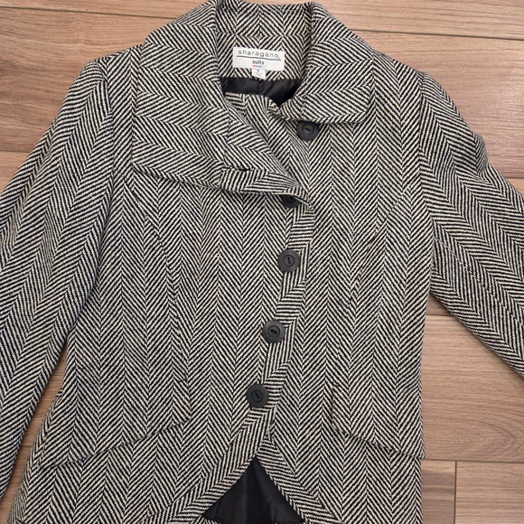 Sharagano Jackets & Blazers - Sharagano Black & White Herringbone Blazer Jacket Size 8